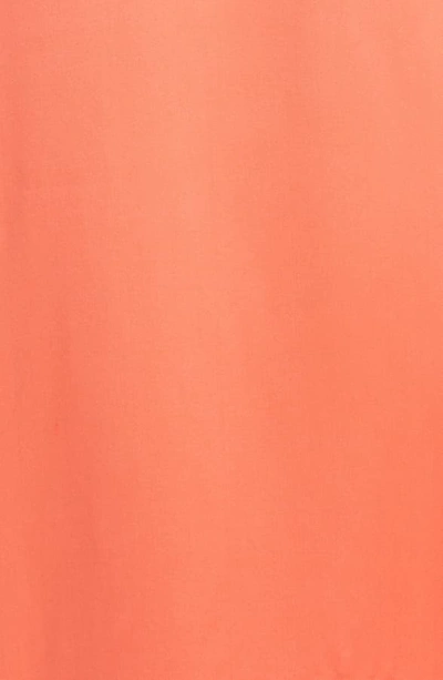 Shop Equipment Orlenna Silk Blend Midi Shirtdress In Hot Coral