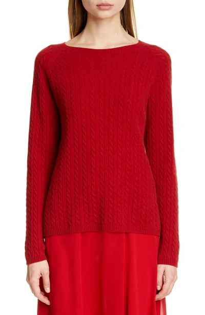 Shop Max Mara Fleur Cashmere Sweater In Red