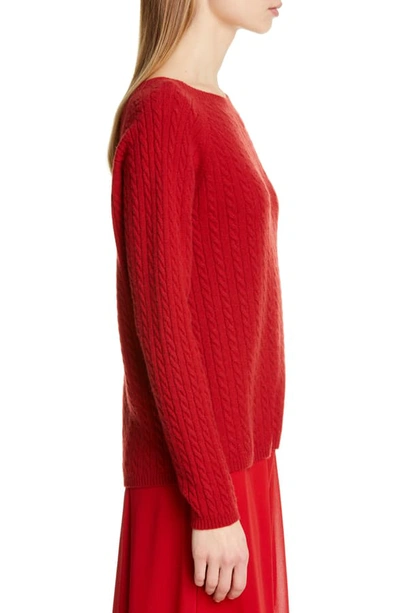 Shop Max Mara Fleur Cashmere Sweater In Red