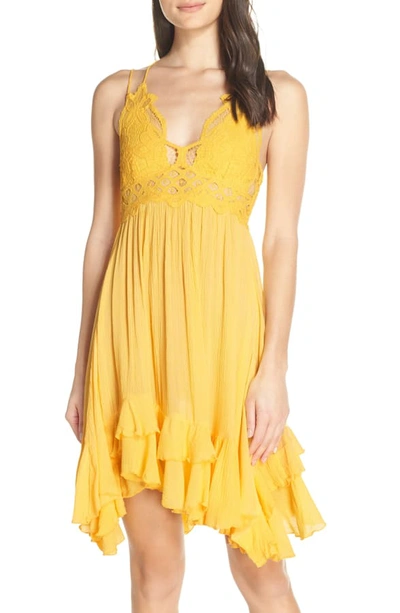 Shop Free People Intimately Fp Adella Frilled Chemise In Yellow