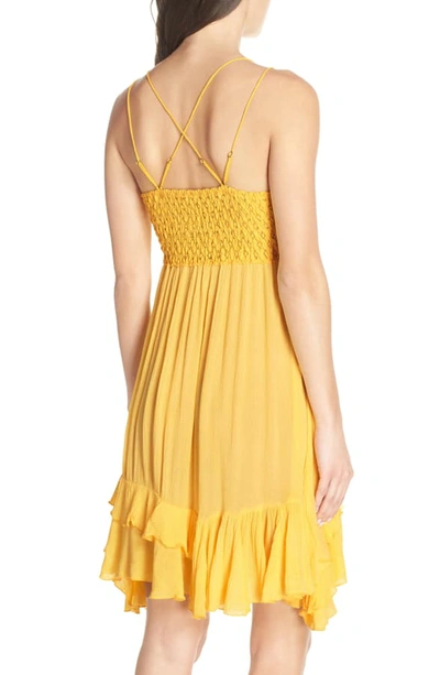 Shop Free People Intimately Fp Adella Frilled Chemise In Yellow