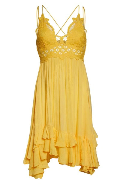 Shop Free People Intimately Fp Adella Frilled Chemise In Yellow