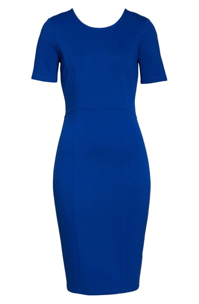 Shop Ali & Jay Zip Back Sheath Dress In Cobalt