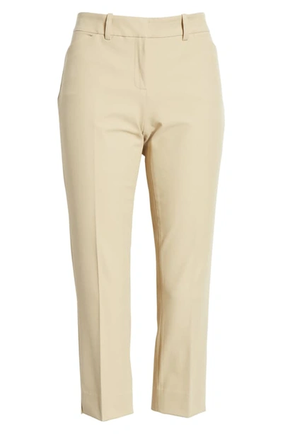 Shop Lafayette 148 Manhattan Skinny Capri Pants In Sahara