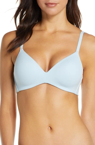 Wacoal How Perfect Contour Wireless Bra In Cool Blue