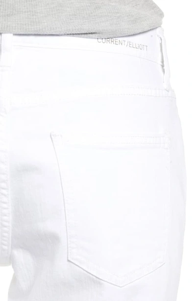 Shop Current Elliott The Fling Straight Leg Jeans In Clean White