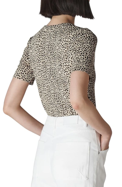 Shop Whistles Double Trim Top In Animal Print
