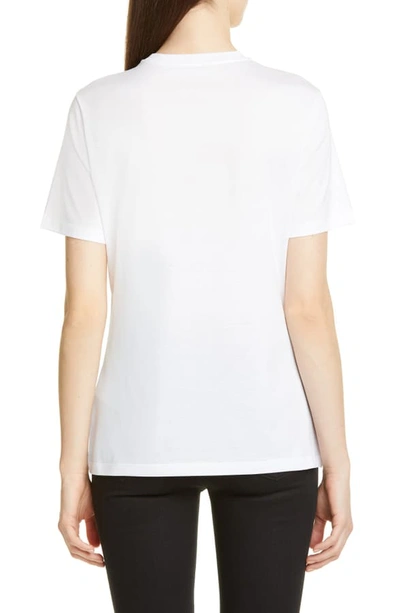 Shop Versace Vintage Logo Embroidered Cotton Tee In White