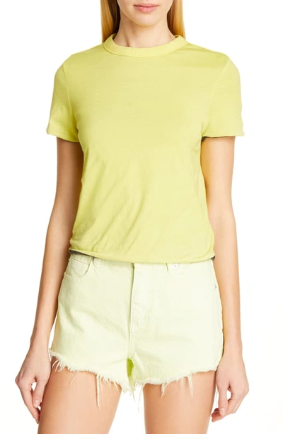 Shop Alexander Wang T Superfine Reversible Tee In Washed Black/ Lemon