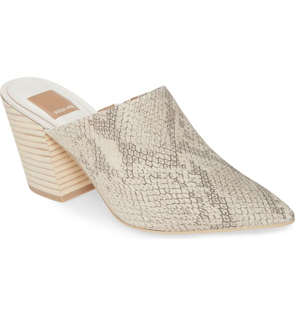 dolce vita snake mule