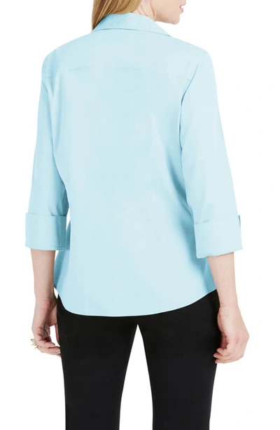 Shop Foxcroft Fitted Non-iron Shirt In Oasis