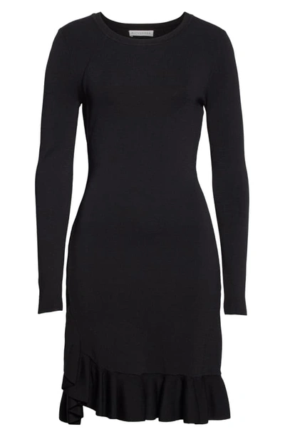 Shop Altuzarra Long Sleeve A-line Sweater Dress In Black