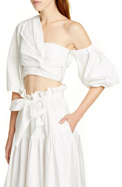 Shop Amur Ale One-shoulder Top In White