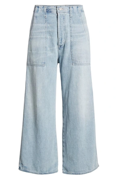Shop Citizens Of Humanity Eva Utility Crop Wide Leg Jeans In Rove