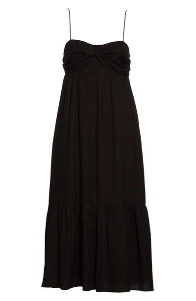 Shop Joie Chayton Ruffle Hem Midi Sundress In Caviar