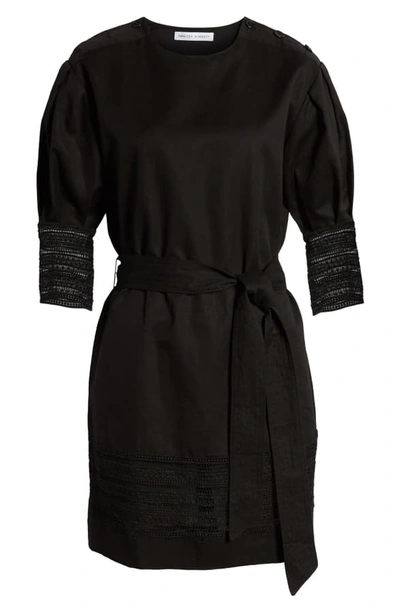 Shop Rebecca Minkoff Georgina Lace Trim Dress In Black