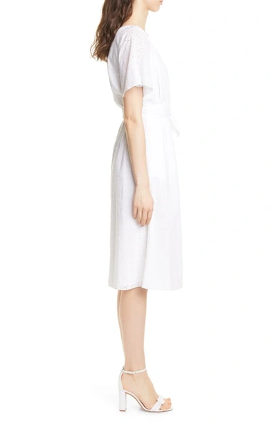 Shop Joie Azariah Eyelet Wrap Dress In Clean White