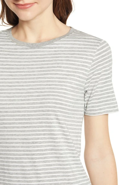 Shop Alex Mill Stripe Shrunken Tee In Natural/ Heather Grey