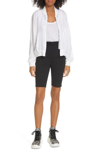 Shop Tibi Bomber Jacket In White