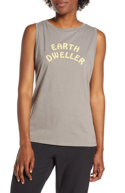 Shop Patagonia Camp Id Muscle Tee In Feathergrey/ Earth Dweller