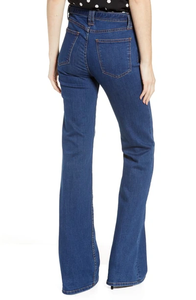 Shop Current Elliott The Admirer High Waist Belted Flare Jeans In Scorpio