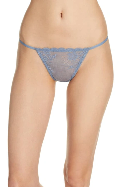 Shop Jason Wu Collection Jason Wu Classic Lace Thong In Lavender