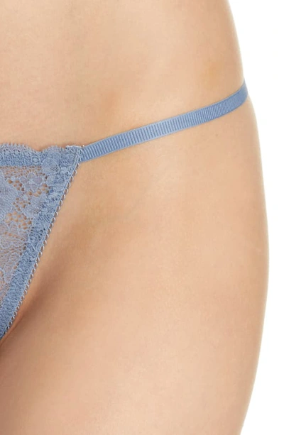 Shop Jason Wu Collection Jason Wu Classic Lace Thong In Lavender