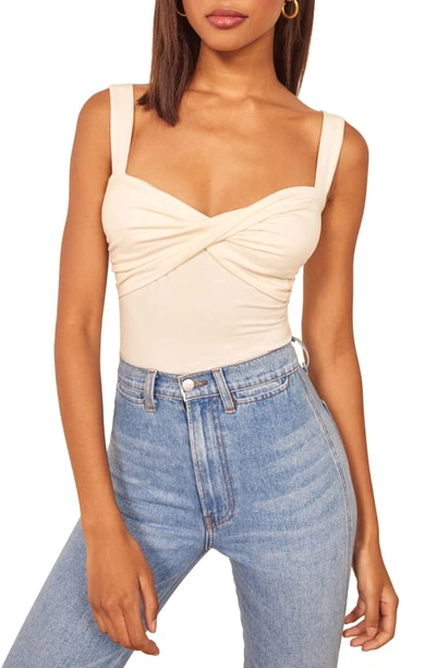 Shop Reformation Anine Sleeveless Top In Ivory