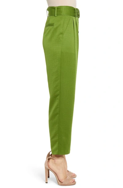 Shop J.o.a. Belted Crop Pants In Moss