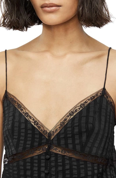 Shop Anine Bing Nadine Silk Blend Camisole In Black