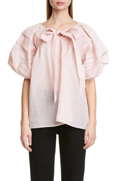 Shop Cecilie Bahnsen Paloma Blouse In Light Pink