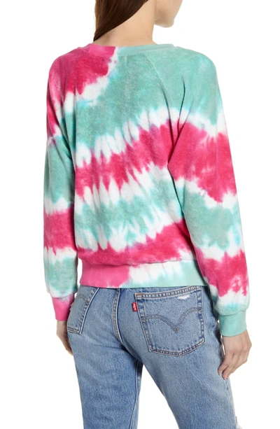 Shop Wildfox Fiona Tie Dye Sweatshirt In Retro Tie Die