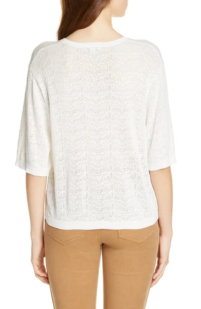 Shop Joie Brikly Pointelle Sweater In Porcelain