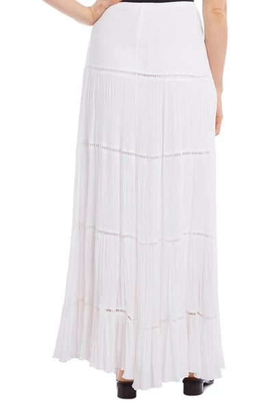 Karen Kane Lattice-trim Maxi Skirt In Off White