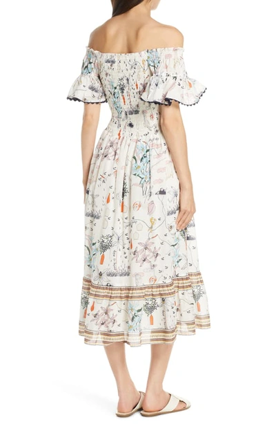 Shop Tory Burch Meadow Folly Off The Shoulder Cover-up Dress In Ivory Poetry Of Things