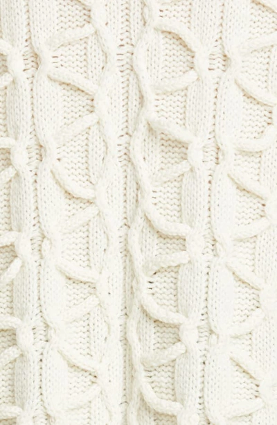 Shop Lela Rose Textured Wool & Cashmere Turtleneck Sweater In Ivory
