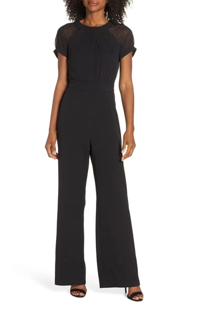 Shop Vince Camuto Crepe Jumpsuit In Black