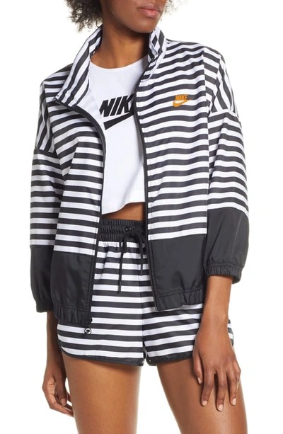 Shop Nike Nsw Woven Track Jacket In White/ Black