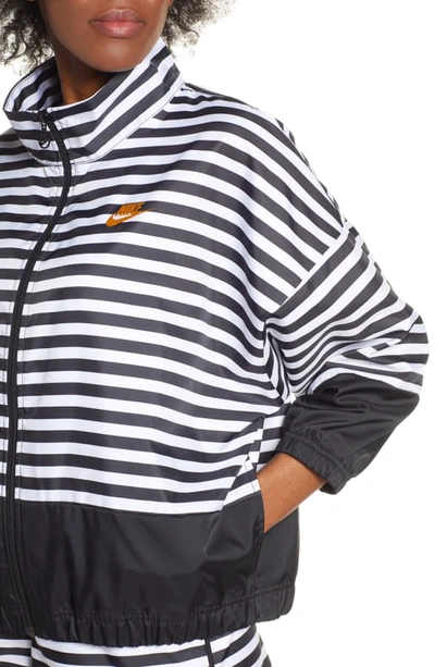 Shop Nike Nsw Woven Track Jacket In White/ Black