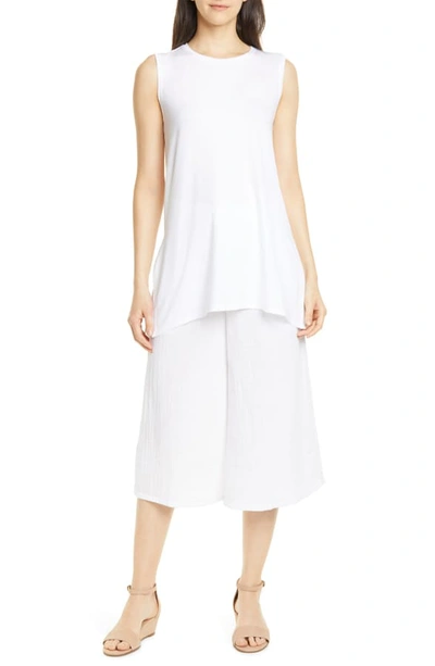 Shop Eileen Fisher Organic Cotton Culottes In White