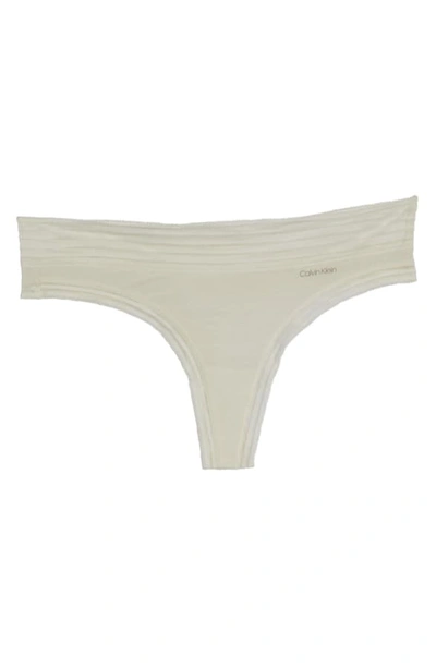 Shop Calvin Klein Stretch Modal Thong In Ivory