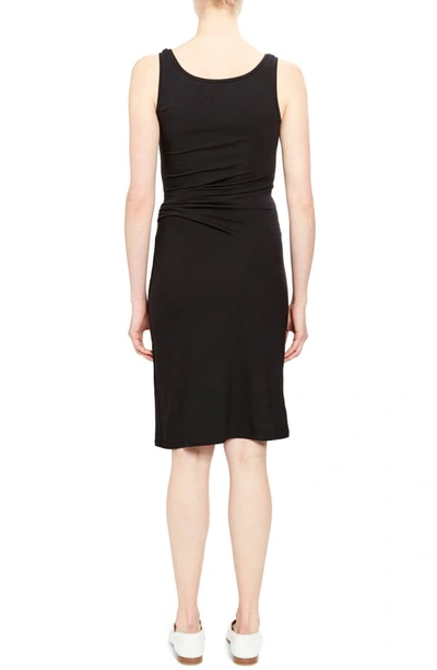 Shop Theory Rubric Ruched Stretch Jersey Tank Dress In Black