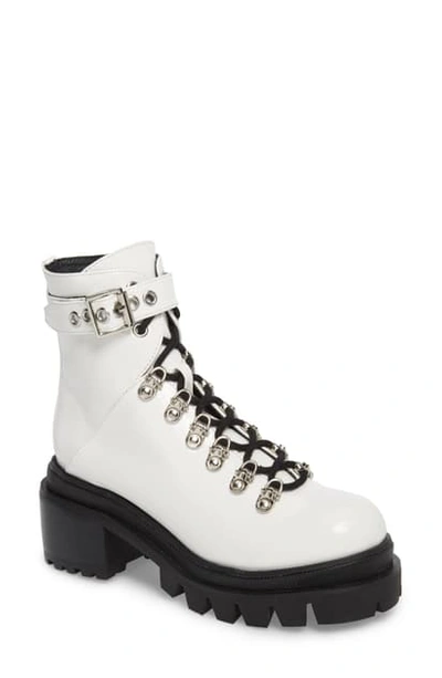 Shop Jeffrey Campbell Czech Platform Combat Boot In White Box