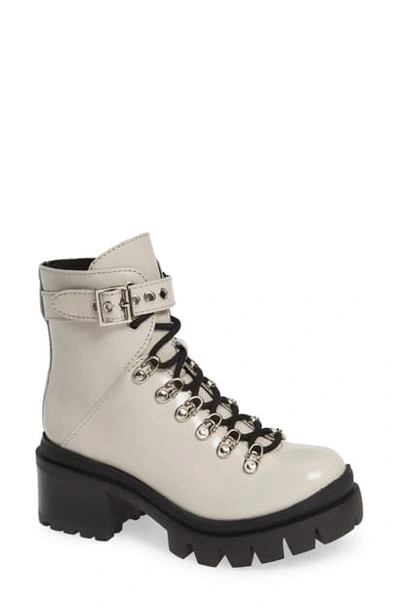 Shop Jeffrey Campbell Czech Platform Combat Boot In Ivory Box