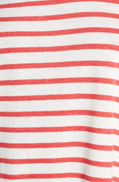 Shop Alternative Headliner Stripe Crop Eco Jersey Tee In Red Riviera Stripe