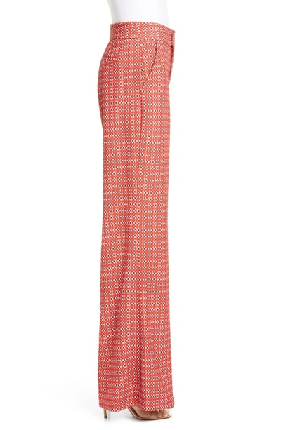 Shop Alice And Olivia Dylan High Waist Wide Leg Pants In Heart Flower Cherry