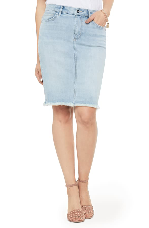 sam edelman denim skirt