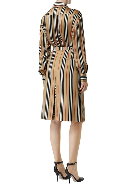 Shop Burberry Arisa Icon Stripe Skirt In Archive Beige