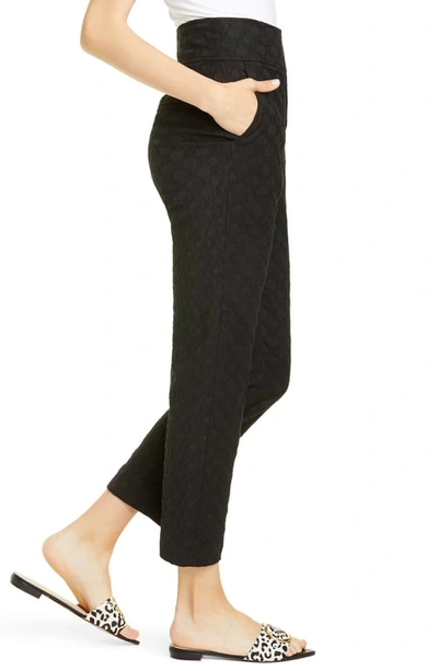 Shop Rebecca Taylor High Waist Jacquard Pants In Black