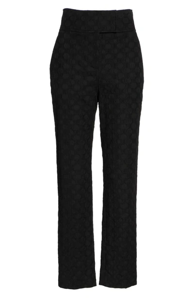Shop Rebecca Taylor High Waist Jacquard Pants In Black